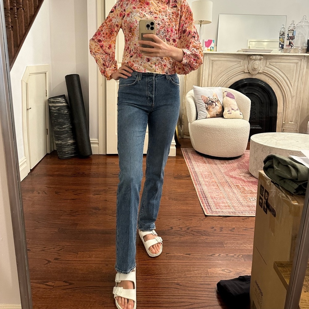 Favorite daughter. Size 26 high rise straight leg jeans